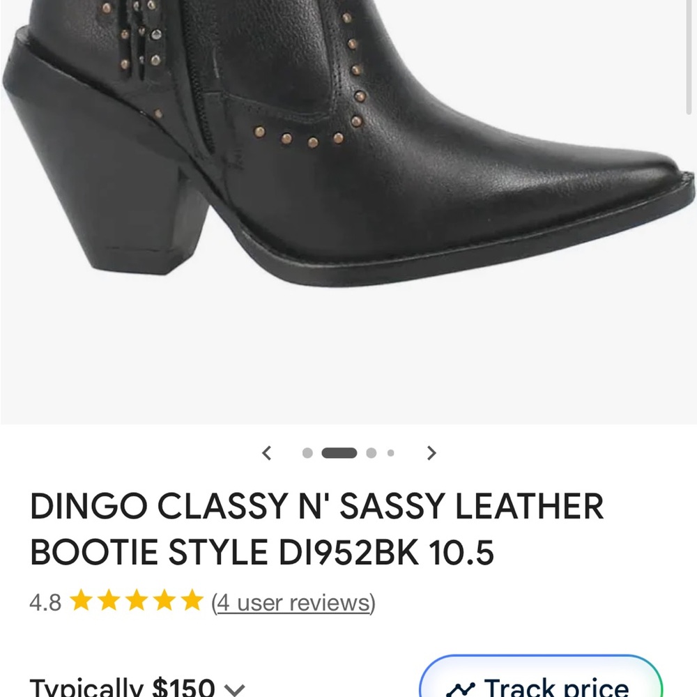 Dingo Black Leather Ankle Booties size 11